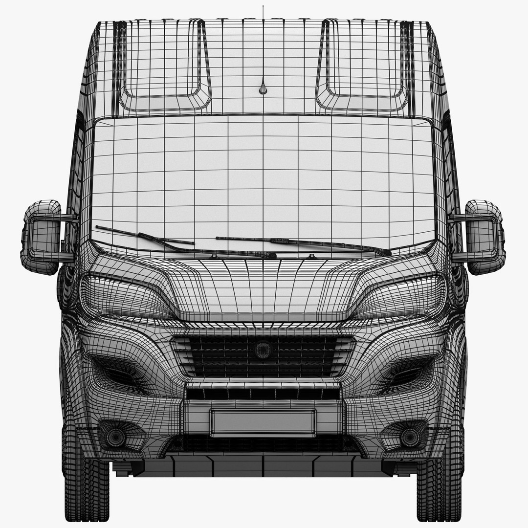 FIAT Ducato LWB 3D Model – Medium Roof Commercial Van, FBX, OBJ - View 21