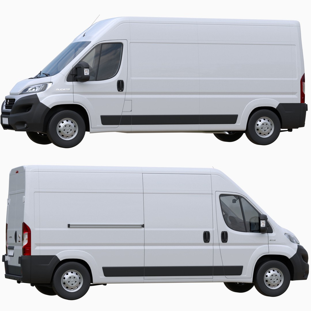 FIAT Ducato LWB 3D Model – Medium Roof Commercial Van, FBX, OBJ - View 26
