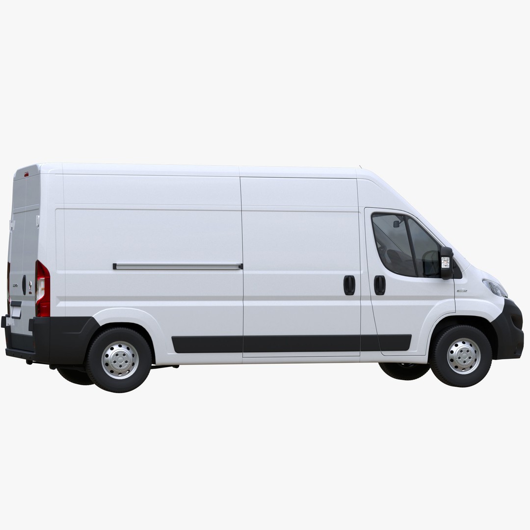 FIAT Ducato LWB 3D Model – Medium Roof Commercial Van, FBX, OBJ - View 5