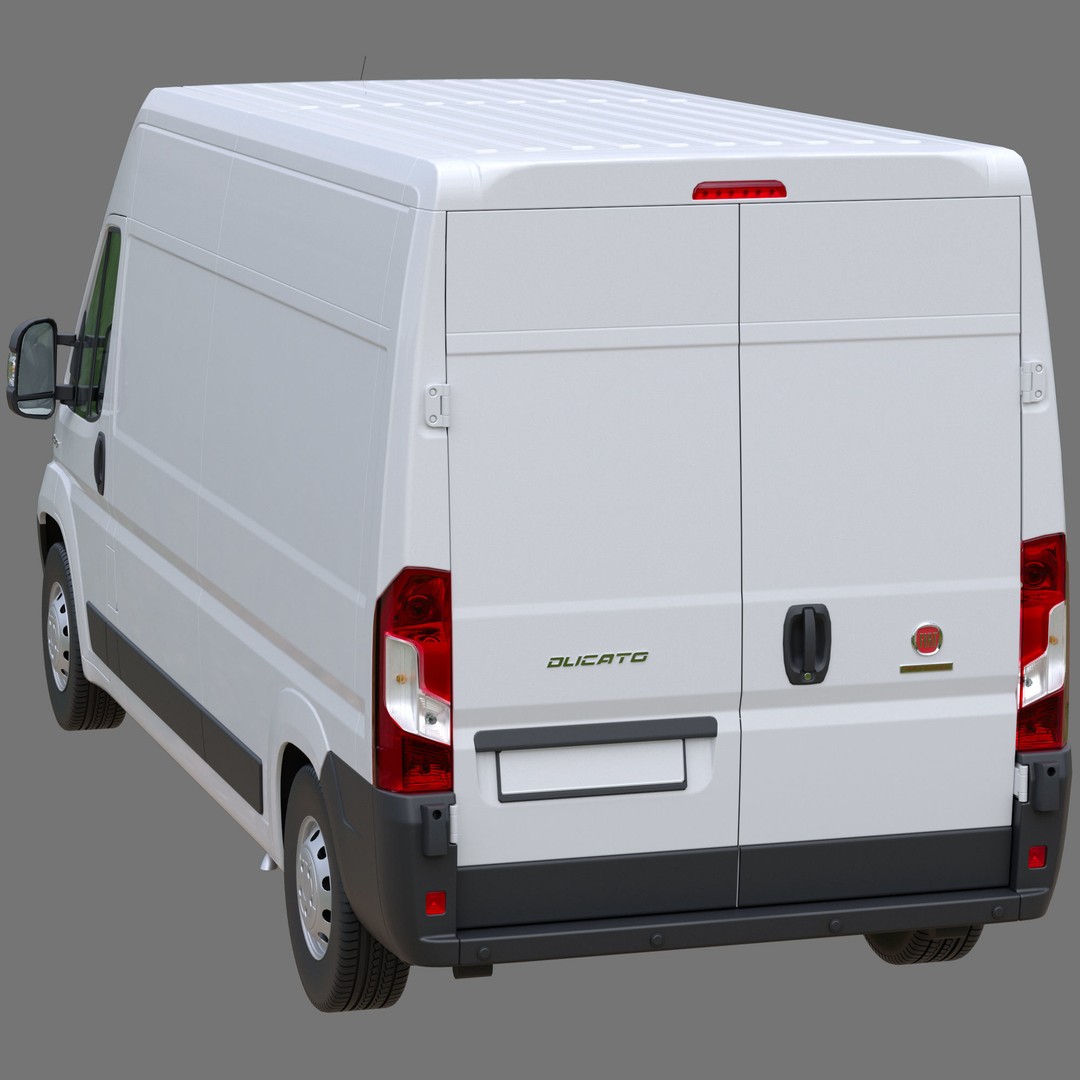 FIAT Ducato LWB 3D Model – Medium Roof Commercial Van, FBX, OBJ - View 7
