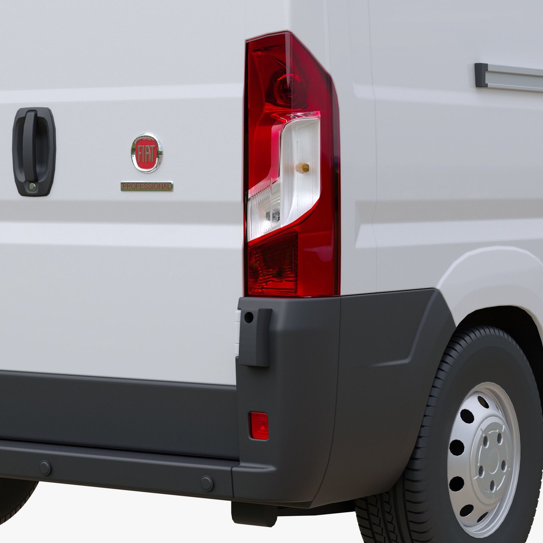 FIAT Ducato LWB 3D Model – Medium Roof Commercial Van, FBX, OBJ - View 8