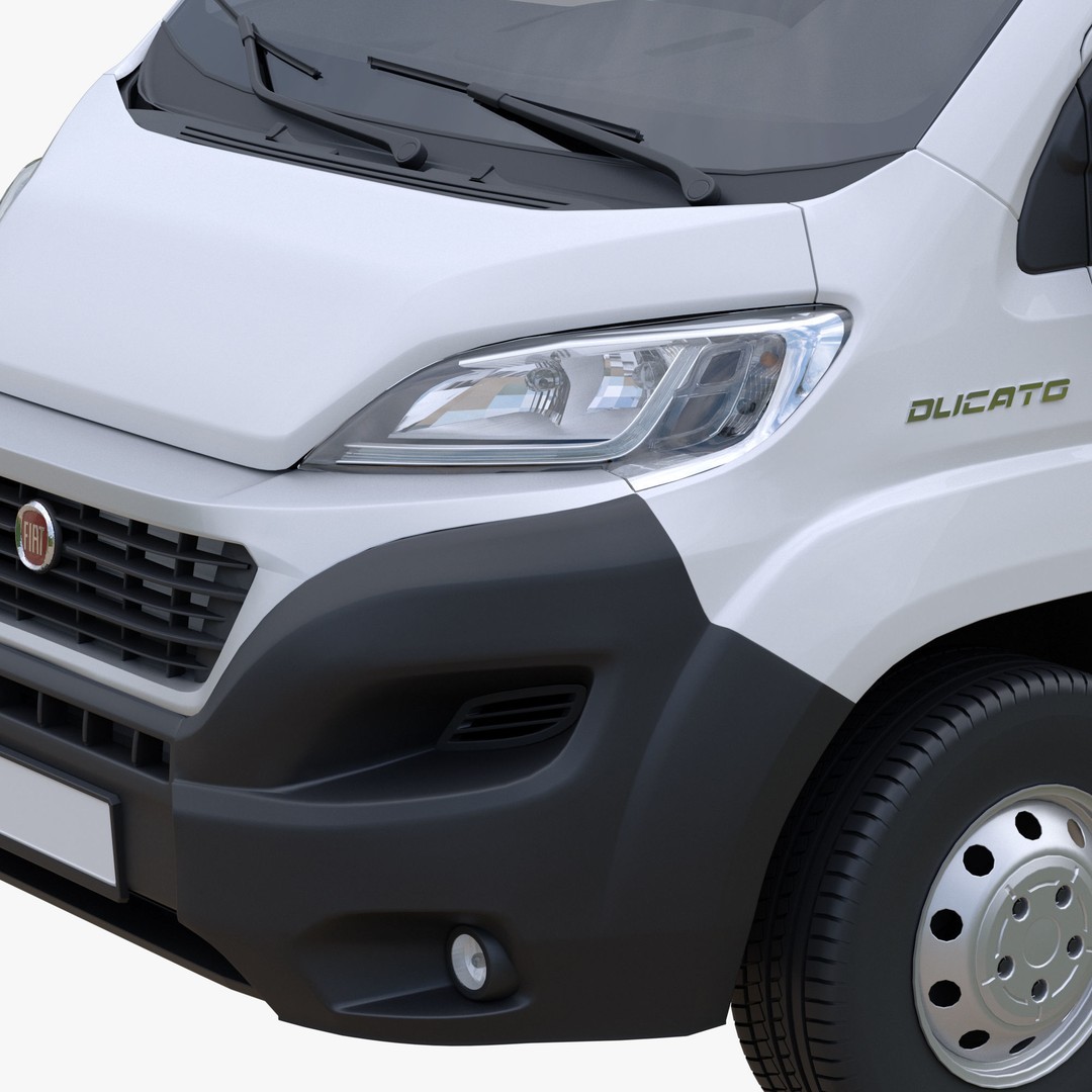 FIAT Ducato LWB 3D Model – Medium Roof Commercial Van, FBX, OBJ - View 9