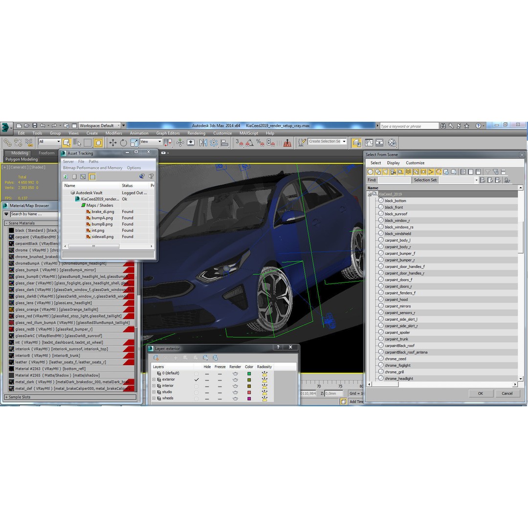 Kia Ceed 3D Model – Detailed Exterior, Game-Ready Formats