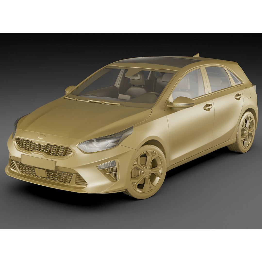 Kia Ceed 3D Model – Detailed Exterior, Game-Ready Formats - View 17