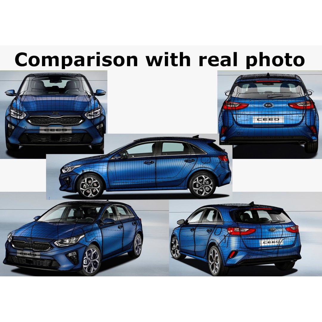 Kia Ceed 3D Model – Detailed Exterior, Game-Ready Formats - View 23