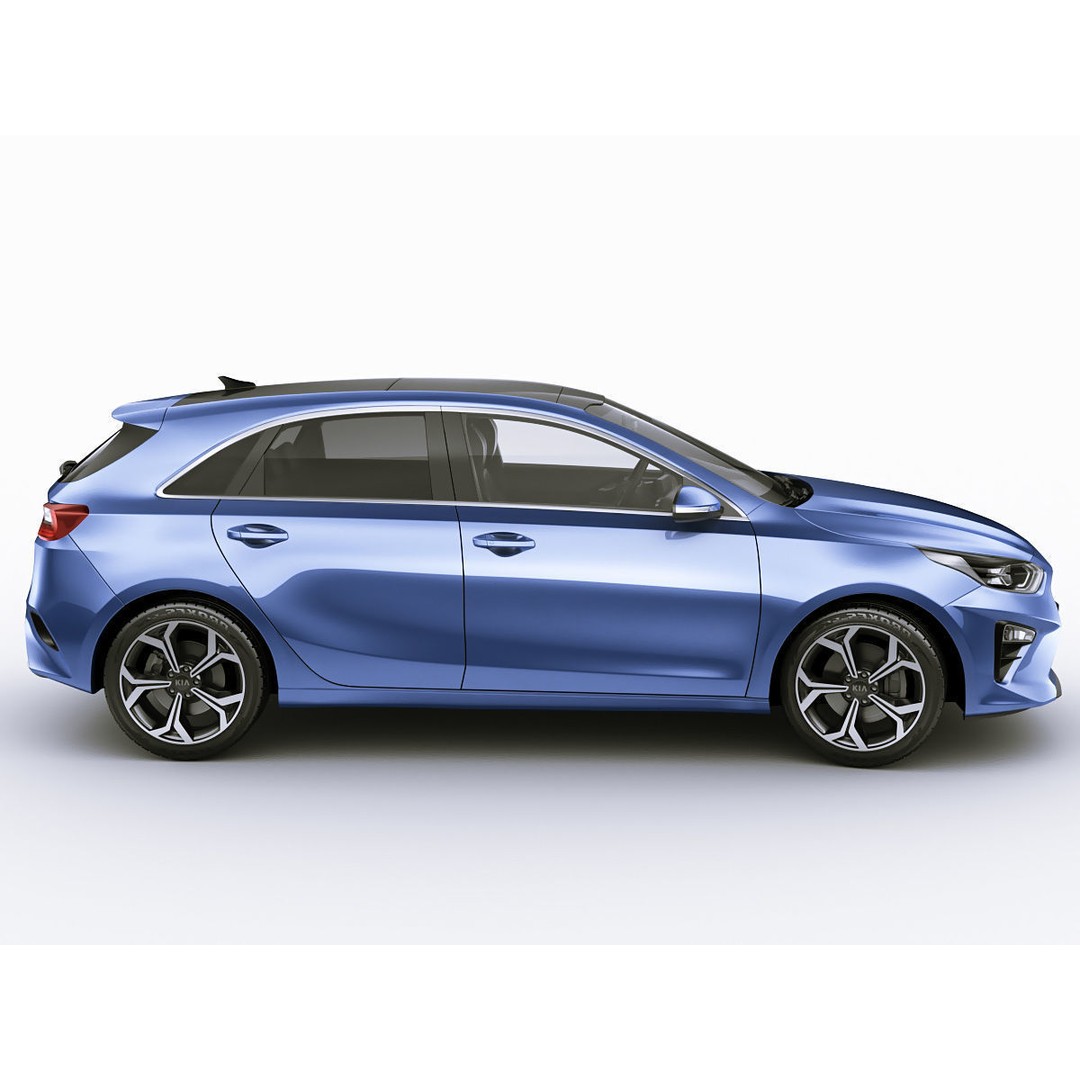 Kia Ceed 3D Model – Detailed Exterior, Game-Ready Formats - View 4