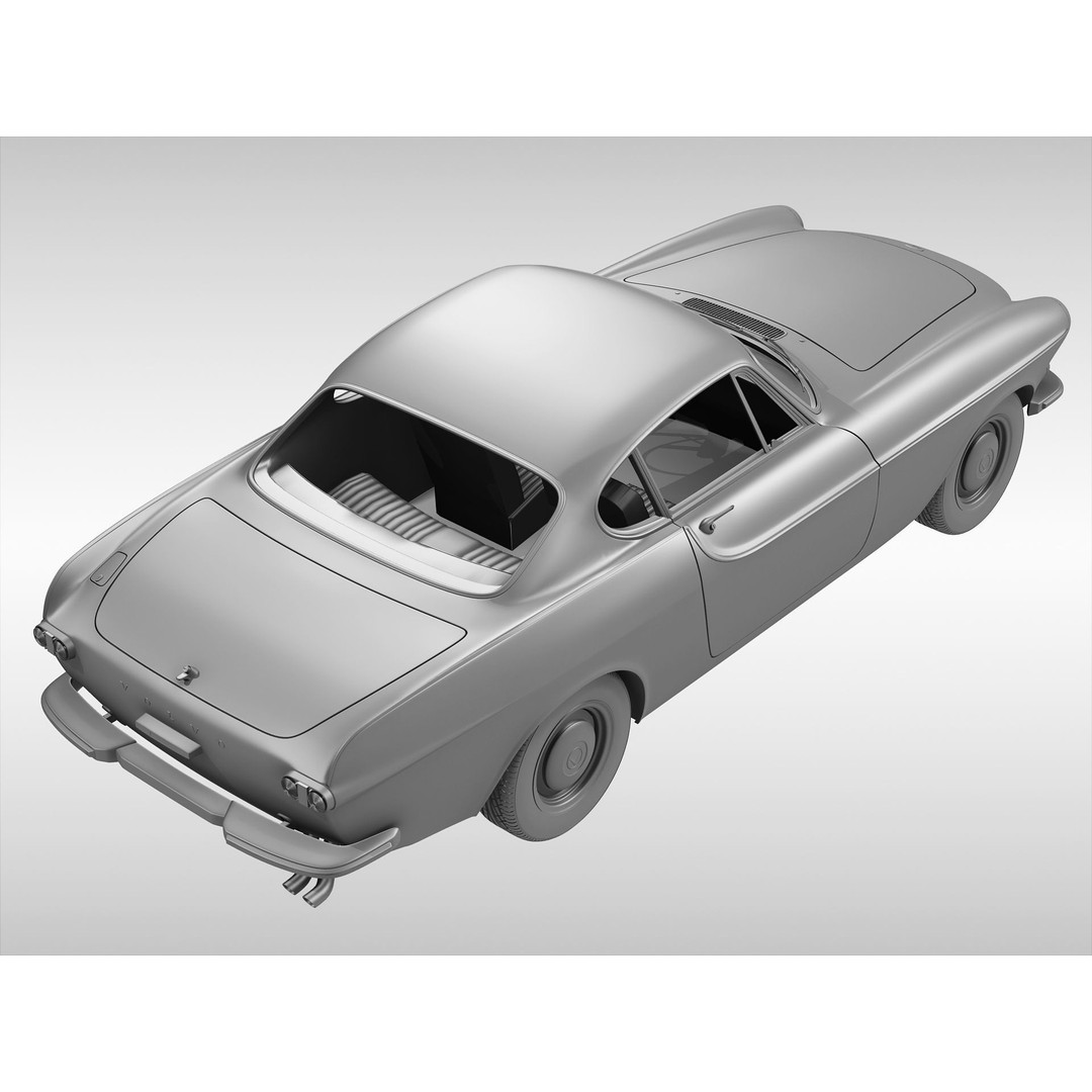 Volvo P1800 3D Model – Classic Coupe, High Poly & Low Poly Formats - View 10