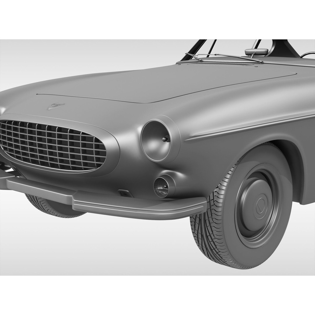 Volvo P1800 3D Model – Classic Coupe, High Poly & Low Poly Formats - View 11