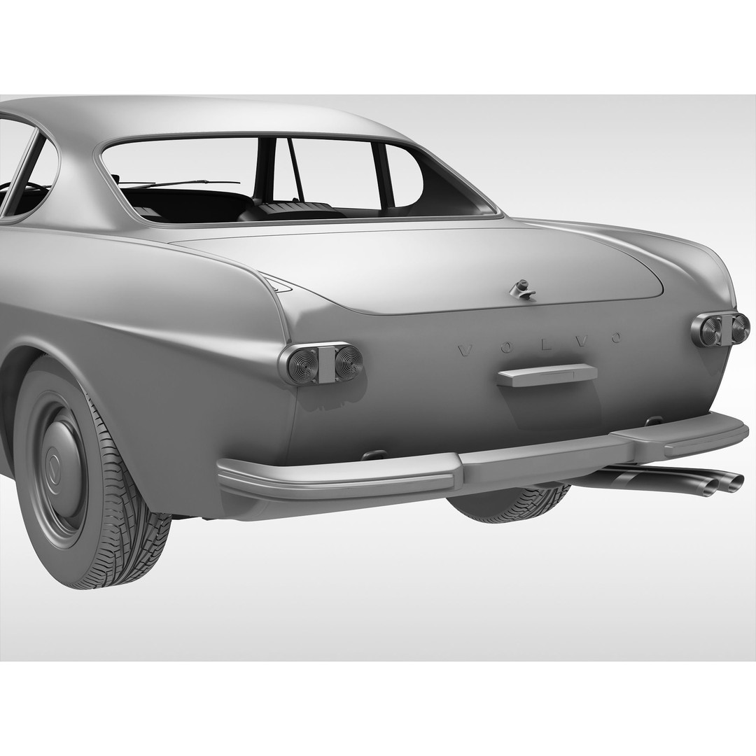 Volvo P1800 3D Model – Classic Coupe, High Poly & Low Poly Formats - View 12