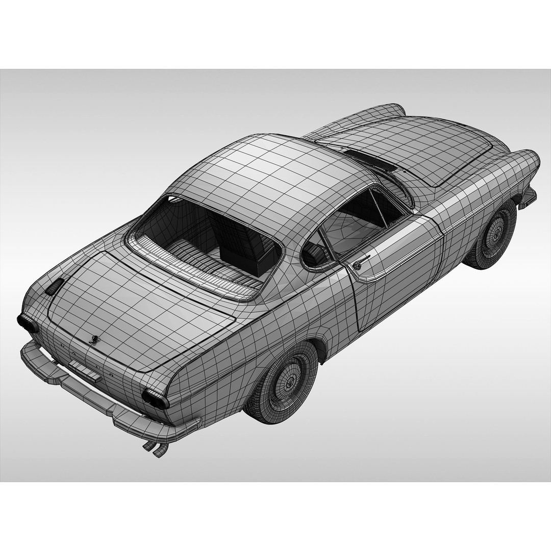 Volvo P1800 3D Model – Classic Coupe, High Poly & Low Poly Formats - View 15