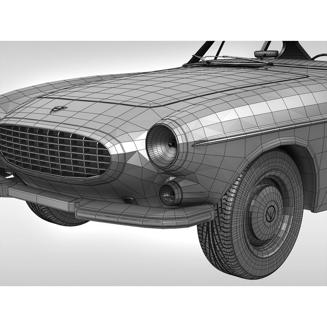 Volvo P1800 3D Model – Classic Coupe, High Poly & Low Poly Formats - View 16