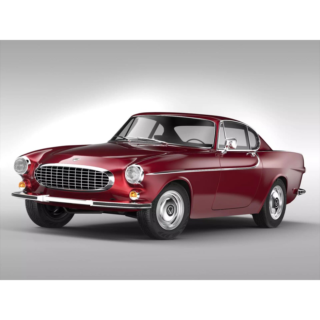 Volvo P1800 3D Model – Classic Coupe, High Poly & Low Poly Formats - View 2