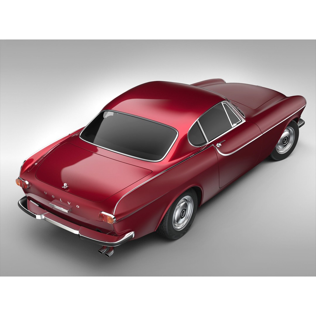 Volvo P1800 3D Model – Classic Coupe, High Poly & Low Poly Formats - View 4
