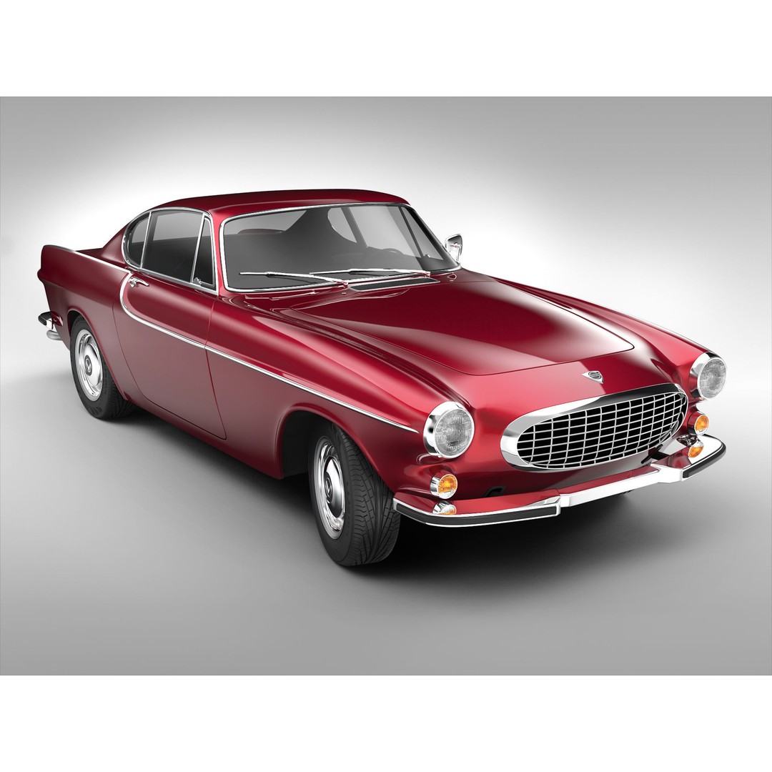 Volvo P1800 3D Model – Classic Coupe, High Poly & Low Poly Formats - View 5