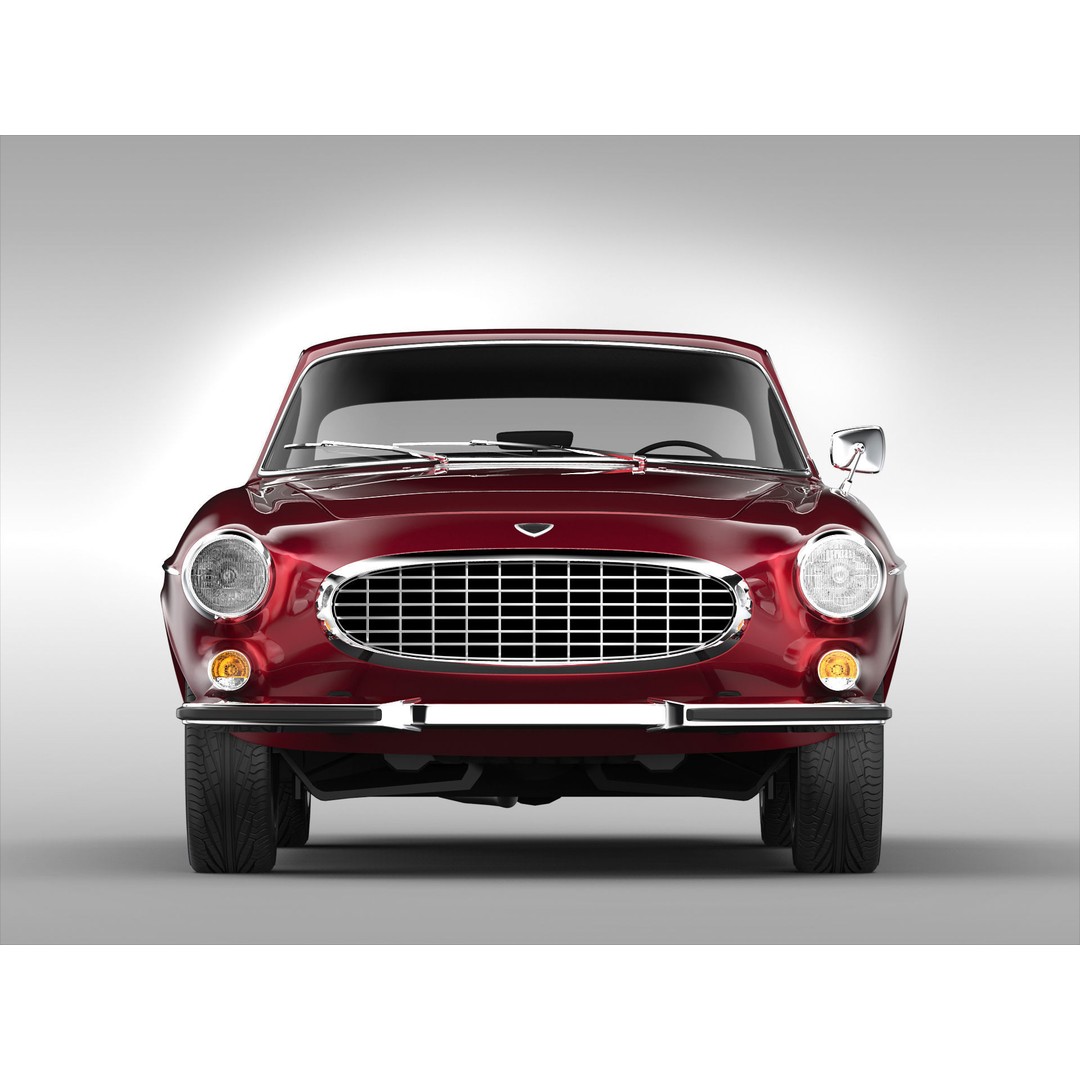 Volvo P1800 3D Model – Classic Coupe, High Poly & Low Poly Formats - View 6