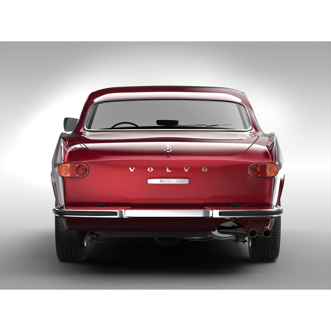 Volvo P1800 3D Model – Classic Coupe, High Poly & Low Poly Formats - View 7