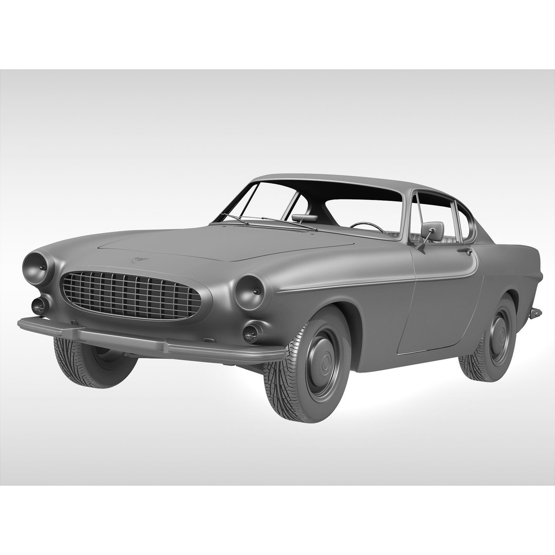 Volvo P1800 3D Model – Classic Coupe, High Poly & Low Poly Formats - View 8