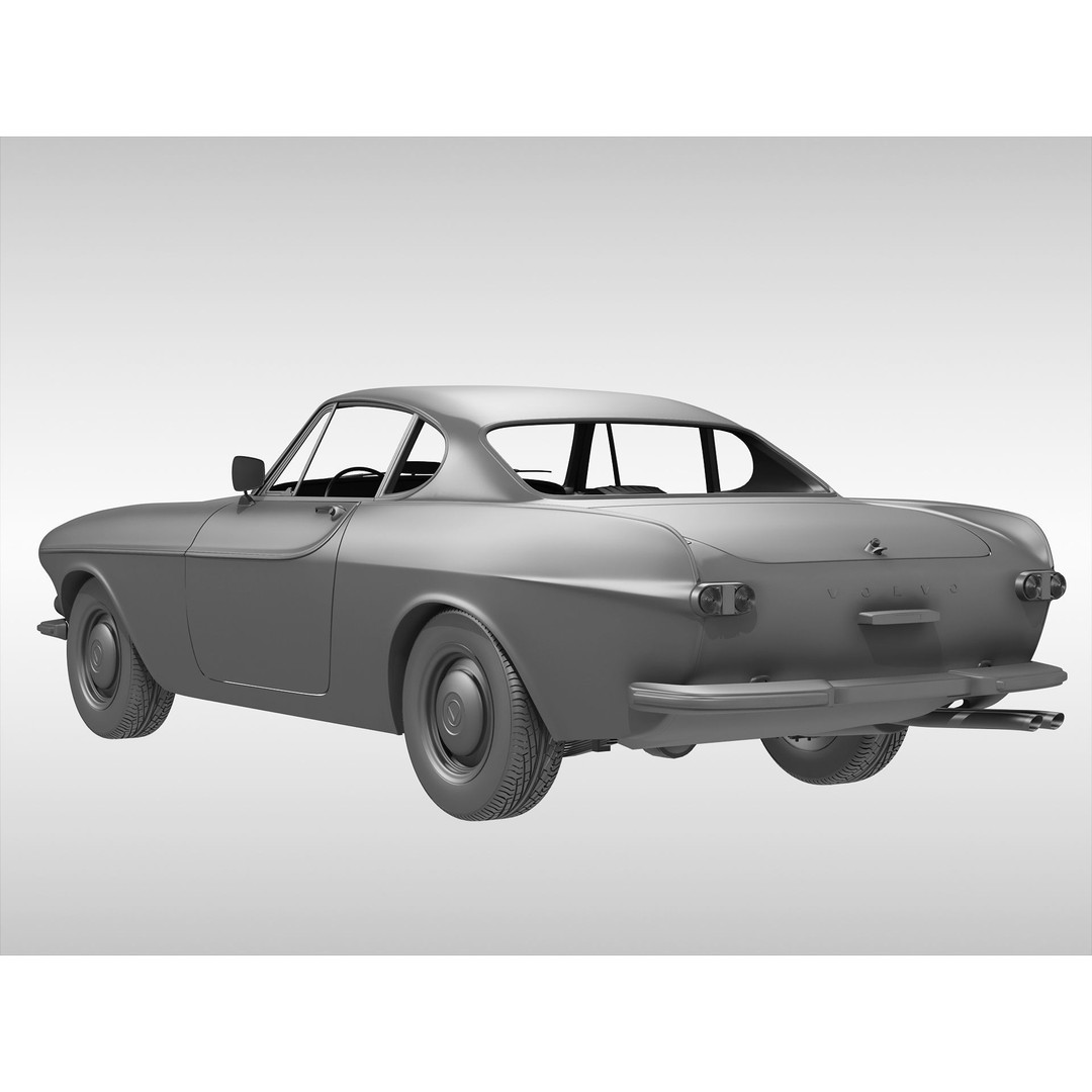 Volvo P1800 3D Model – Classic Coupe, High Poly & Low Poly Formats - View 9