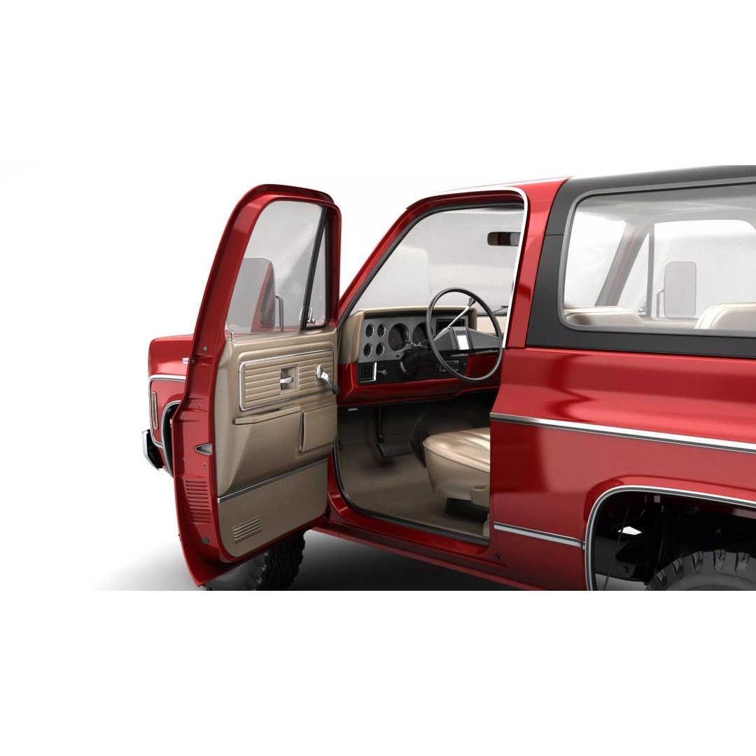 Vintage SUV 3D Model – High Detail 4WD Vehicle, FBX & Blender - View 16