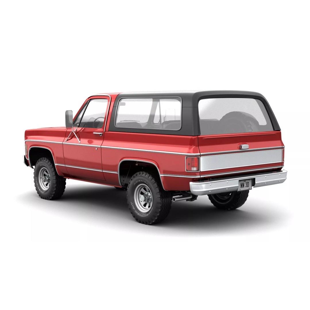 Vintage SUV 3D Model – High Detail 4WD Vehicle, FBX & Blender - View 3