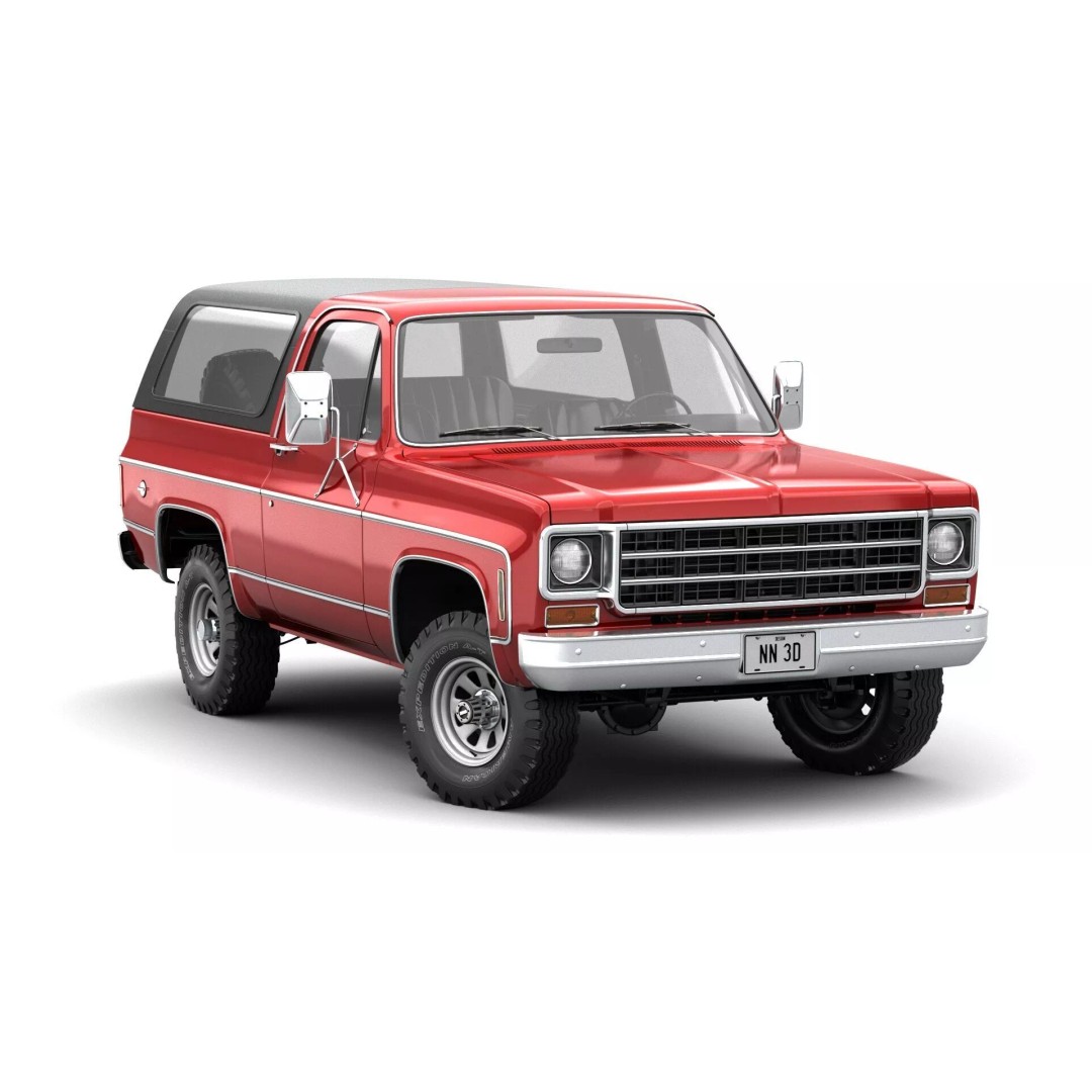 Vintage SUV 3D Model – High Detail 4WD Vehicle, FBX & Blender - View 4