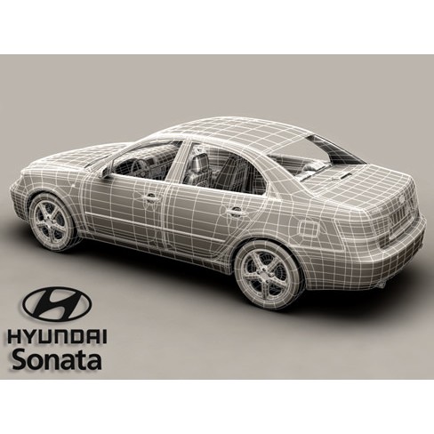 Hyundai Sonata 3D Model – High Poly Vehicle with Detailed Interior, FBX/OBJ