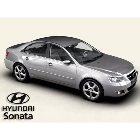 Hyundai Sonata 3D Model – High Poly Vehicle with Detailed Interior, FBX/OBJ - View 2