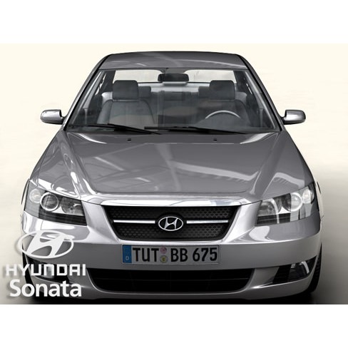Hyundai Sonata 3D Model – High Poly Vehicle with Detailed Interior, FBX/OBJ - View 4