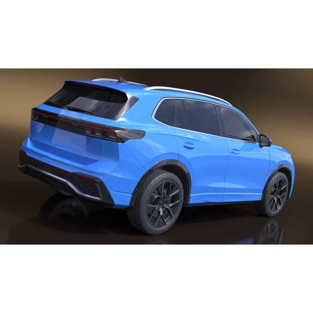 Modern Blue Crossover SUV 3D Model – High Poly PBR Asset, FBX - View 12