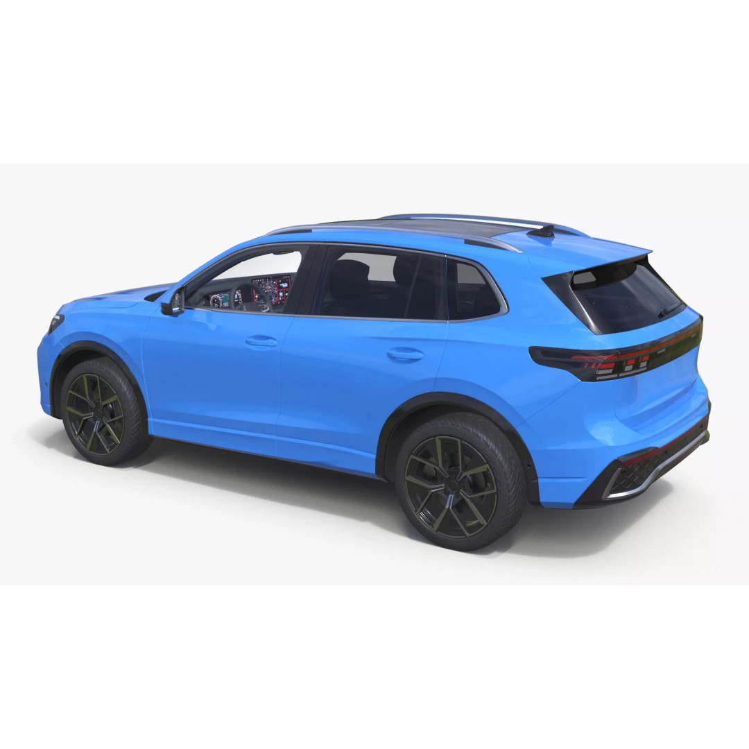 Modern Blue Crossover SUV 3D Model – High Poly PBR Asset, FBX - View 14