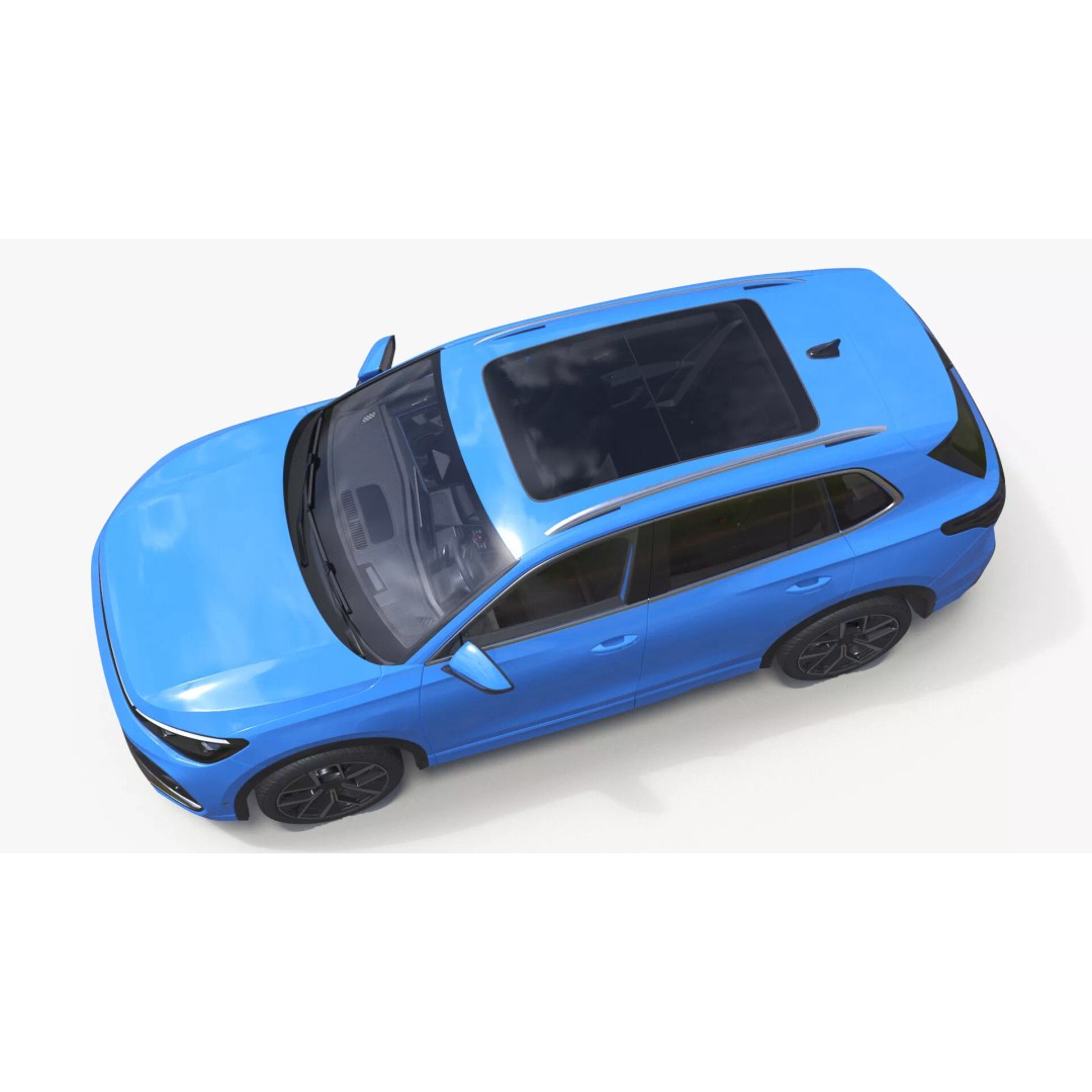 Modern Blue Crossover SUV 3D Model – High Poly PBR Asset, FBX - View 15