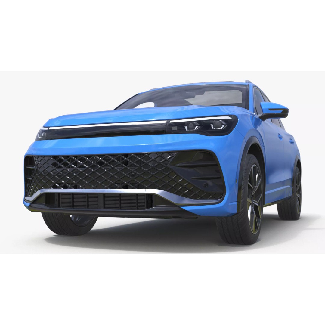Modern Blue Crossover SUV 3D Model – High Poly PBR Asset, FBX - View 17