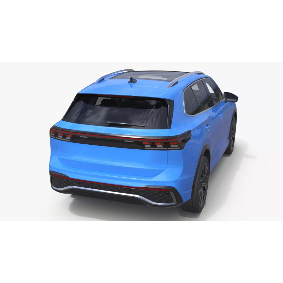 Modern Blue Crossover SUV 3D Model – High Poly PBR Asset, FBX - View 18