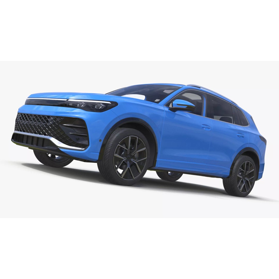 Modern Blue Crossover SUV 3D Model – High Poly PBR Asset, FBX - View 24