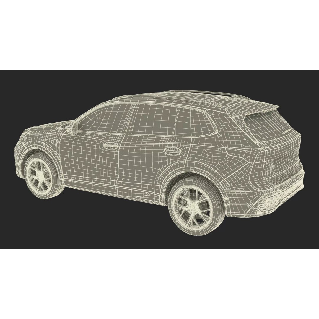 Modern Blue Crossover SUV 3D Model – High Poly PBR Asset, FBX - View 35