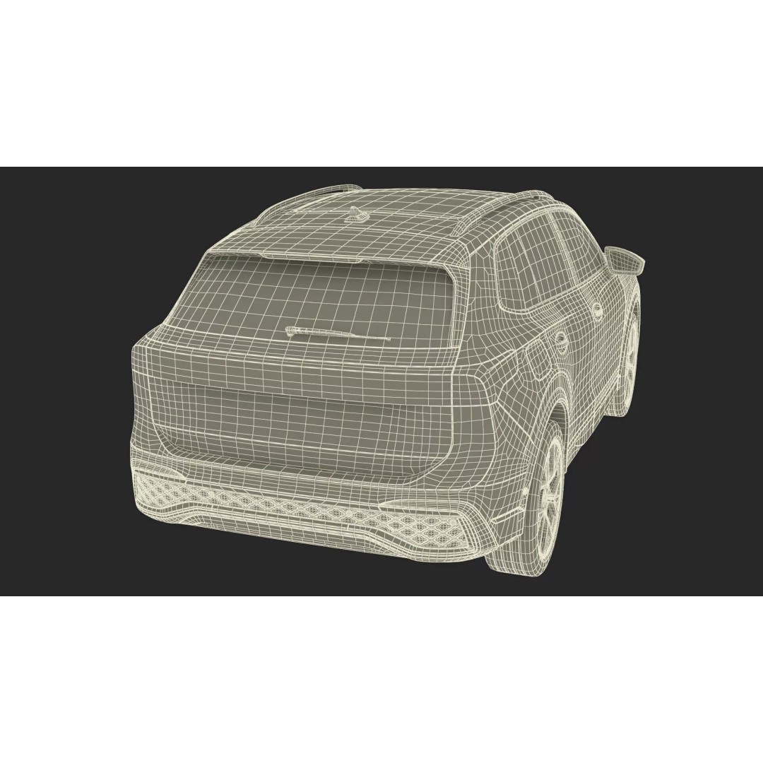 Modern Blue Crossover SUV 3D Model – High Poly PBR Asset, FBX - View 39