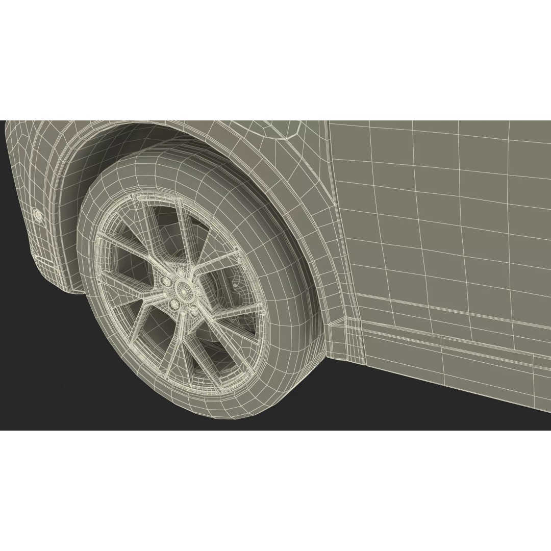 Modern Blue Crossover SUV 3D Model – High Poly PBR Asset, FBX - View 40