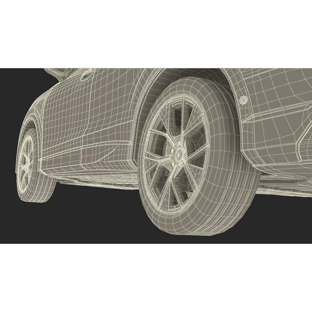Modern Blue Crossover SUV 3D Model – High Poly PBR Asset, FBX - View 43