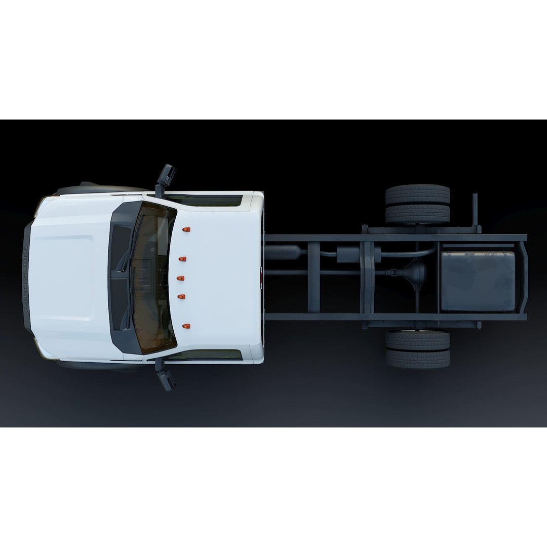 Bucket Truck 3D Model – Low Poly Boom Truck with PBR Textures - View 18