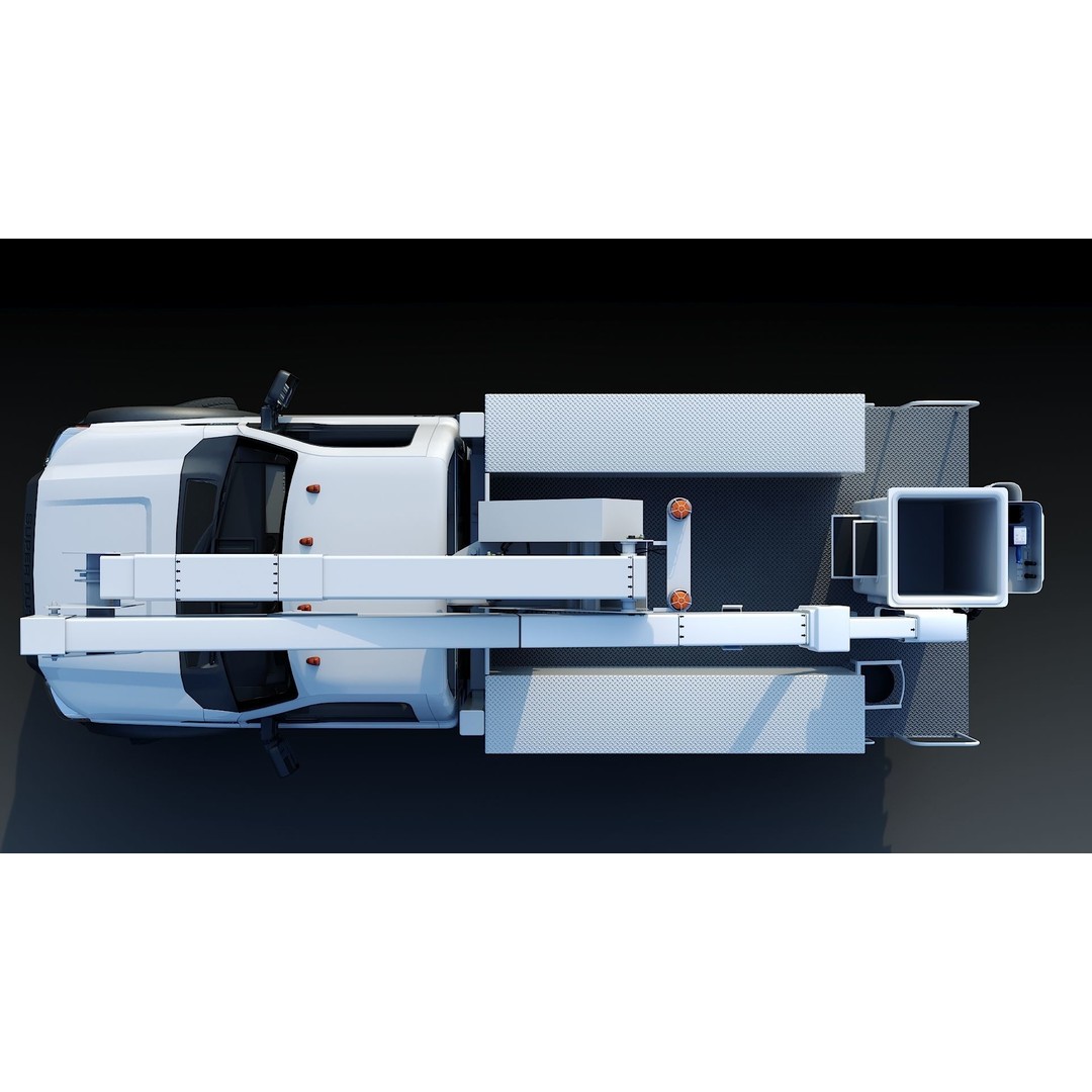 Bucket Truck 3D Model – Low Poly Boom Truck with PBR Textures - View 19