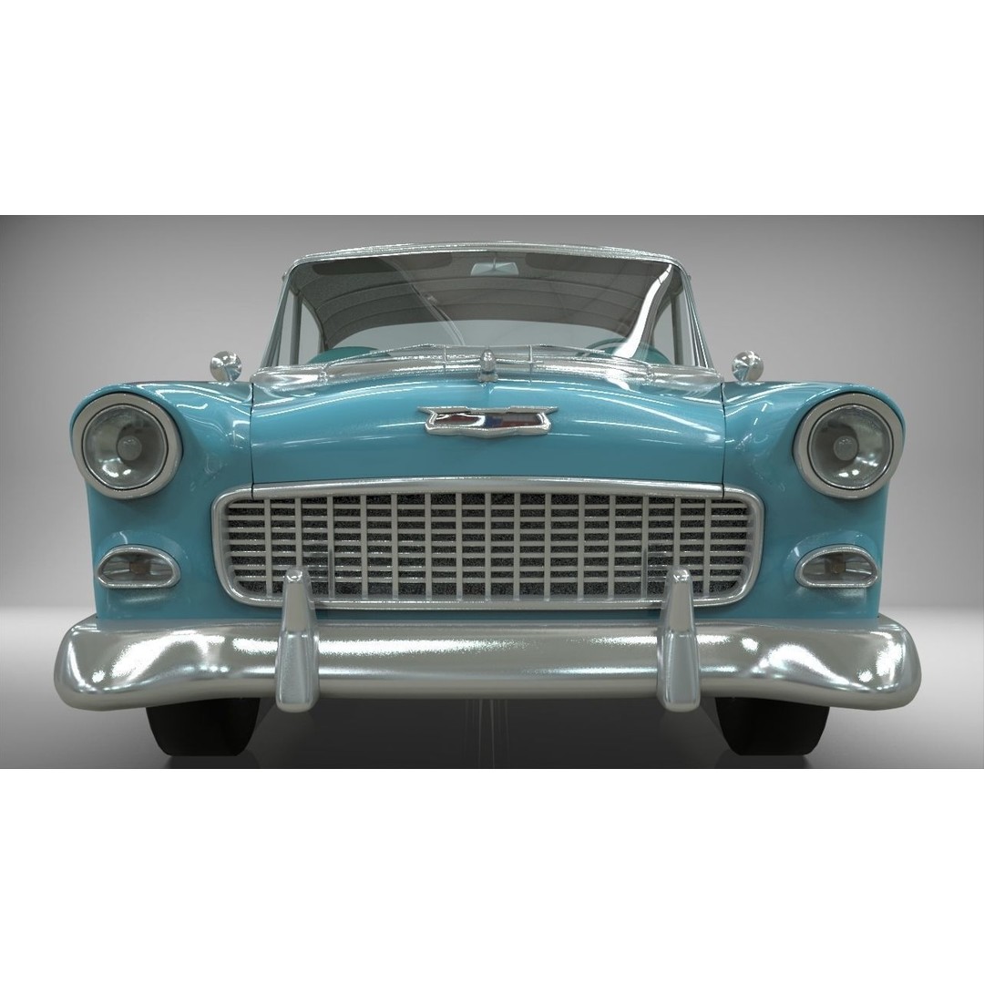 1955 Belair Sedan 3D Model – High Poly PBR Game Asset, Blender, FBX, OBJ - View 11