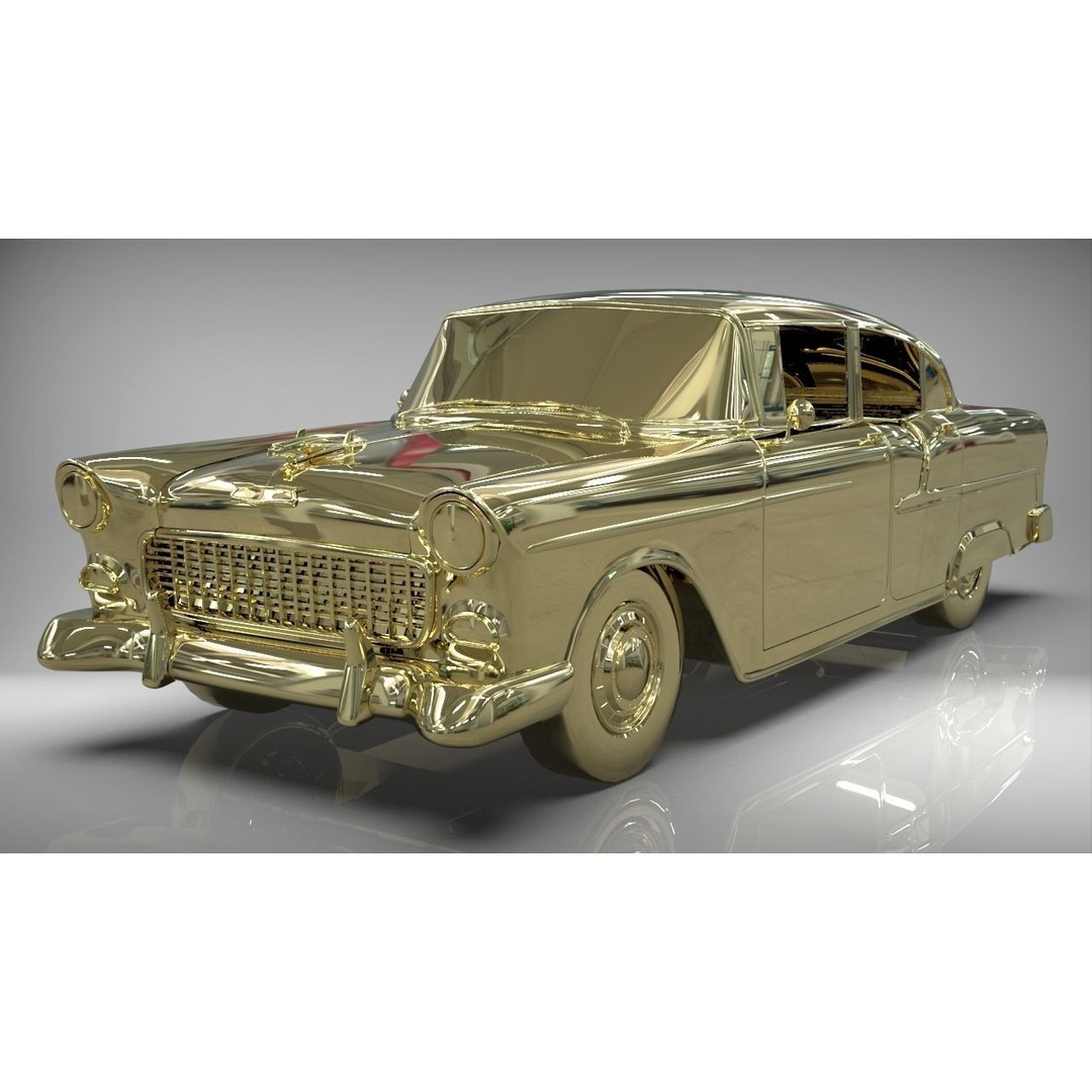 1955 Belair Sedan 3D Model – High Poly PBR Game Asset, Blender, FBX, OBJ - View 21