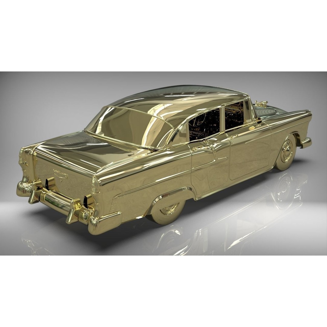 1955 Belair Sedan 3D Model – High Poly PBR Game Asset, Blender, FBX, OBJ - View 22