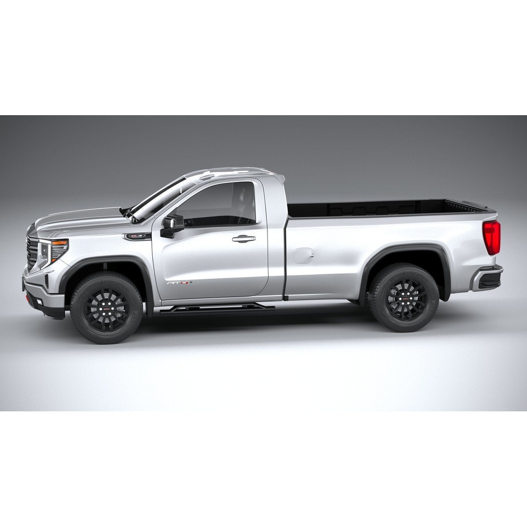 GMC Sierra AT4X 3D Model – High Poly Pickup, FBX, OBJ, Game Ready - View 10
