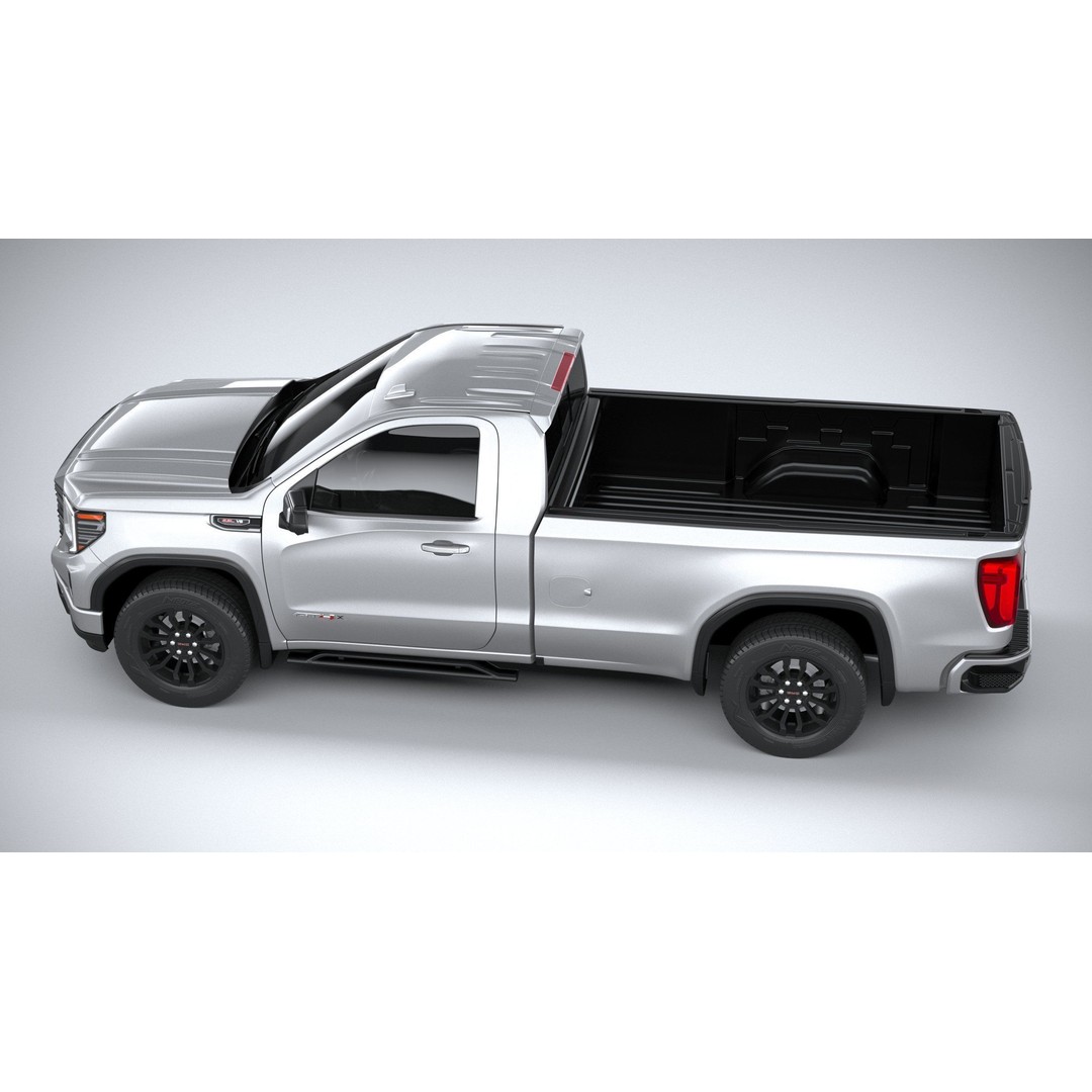 GMC Sierra AT4X 3D Model – High Poly Pickup, FBX, OBJ, Game Ready - View 11