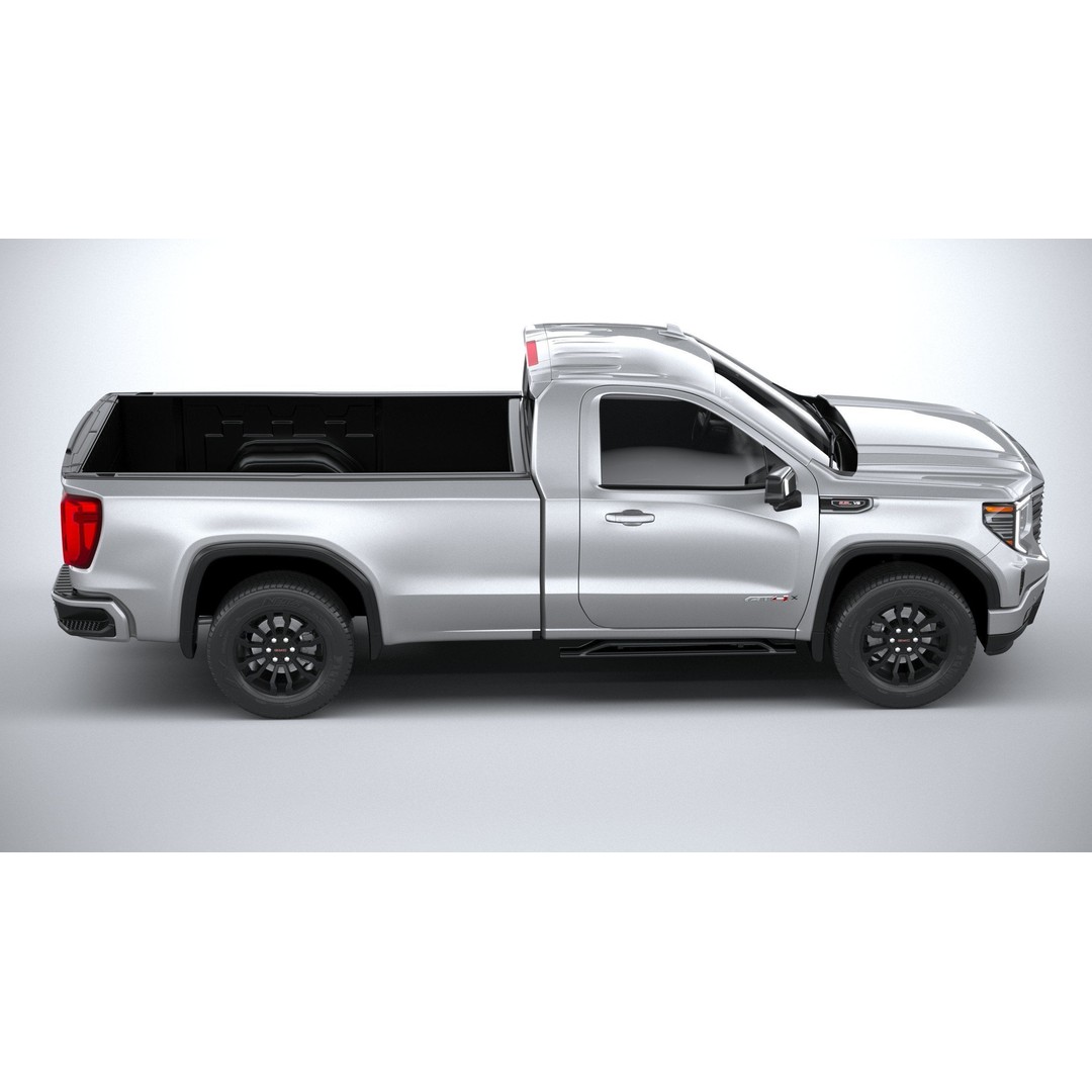 GMC Sierra AT4X 3D Model – High Poly Pickup, FBX, OBJ, Game Ready - View 13