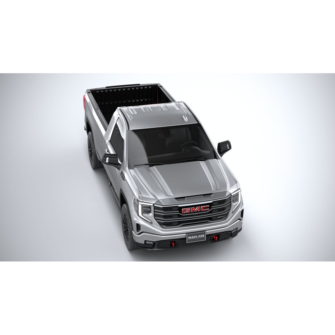 GMC Sierra AT4X 3D Model – High Poly Pickup, FBX, OBJ, Game Ready - View 14