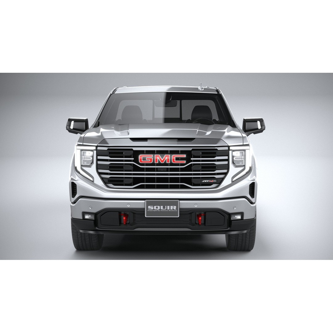 GMC Sierra AT4X 3D Model – High Poly Pickup, FBX, OBJ, Game Ready - View 15