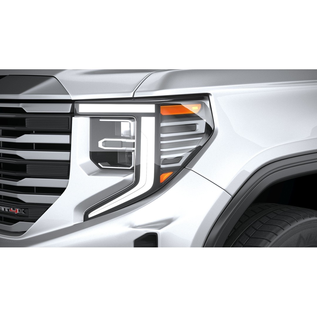 GMC Sierra AT4X 3D Model – High Poly Pickup, FBX, OBJ, Game Ready - View 16