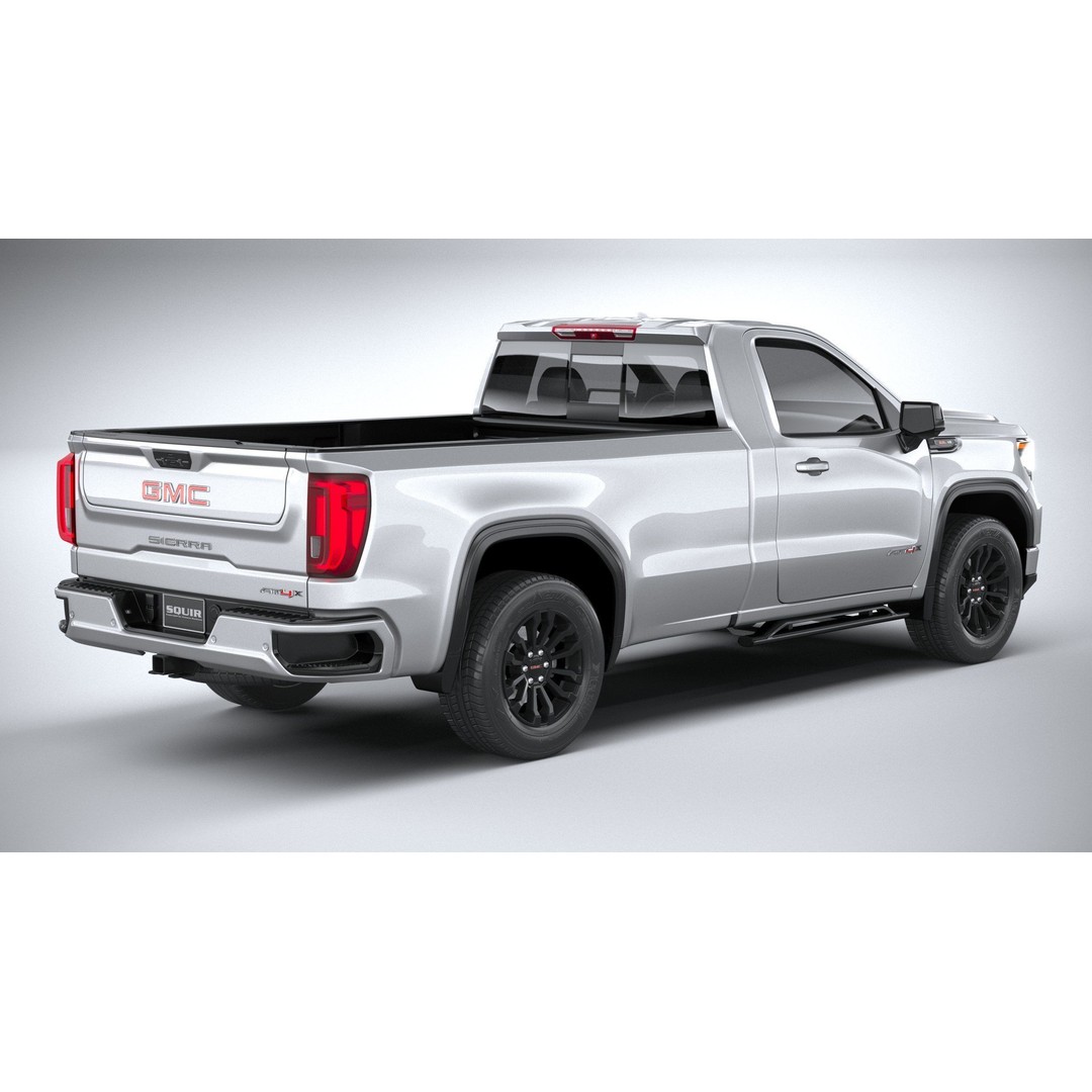 GMC Sierra AT4X 3D Model – High Poly Pickup, FBX, OBJ, Game Ready - View 19